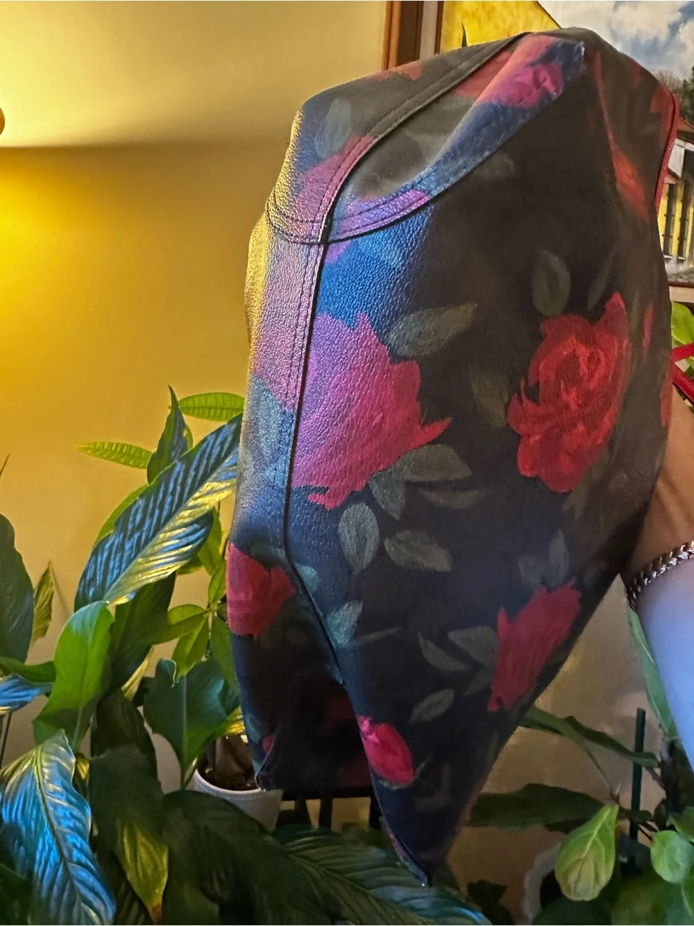 Reversible Coach floral Tote with red Rose Floral Print